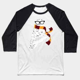 Hipster Snowy Owl Baseball T-Shirt